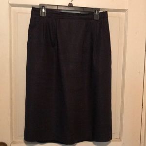 Short Black Linen Skirt